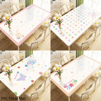 Dễ Thương Màu Sắc Đơn Giản Chấm Bi Pvc Mềm Kính Bàn Ăn Thảm Hộ Gia Đình Chống Thấm Nước Chống Dầu Cách Nhiệt Để Bàn Tấm Bảo Vệ