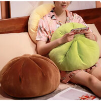 Dễ Thương Mô Phỏng Hấp Nhồi Bông Bun Sang Trọng Gối Lười Sofa Đệm Trang Trí Phòng Đồ Chơi Nhồi Bông Quà Tặng Sinh Nhật Giáng Sinh