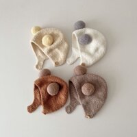 Dễ Thương Mũ Len Trùm Tai Giữ Ấm Cho Bé