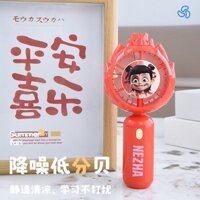 Dễ Thương Nezha Ao Bing Shen Gong Leopard Quạt Cầm Tay Học Sinh Trẻ Em Cặp Đôi Di Động Sạc Mini Quạt Điện 3.10