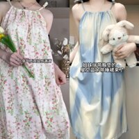 Dễ Thương Ngọt Ngào Mỏng Phong Cách Nữ Mùa Hè Bộ Đồ Ngủ Nguyên Chất Influencer Không Tay Có Miếng Lót Ngực Desire Home Quần Áo Sling Bán Chạy Váy Ngủ