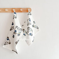 Dễ Thương Quốc Gia Cho Bé Gấu Trúc Khăn Tắm Cho Bé Nhỏ Vuông Lớp A Sợi Cotton Nguyên Chất Cho Bé khạc nhổ Khăn Mặt Trẻ Em #KSJ1231#