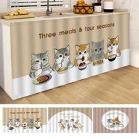 Dễ Thương Rèm Cửa Đa Năng In Hình Mèo Đáng Yêu