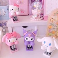 Dễ Thương Tạo Kiểu Silicon Học Sinh Kuromi Melody Quế Chó Stapler Mini Di Động