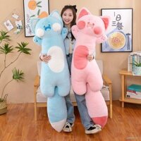 Dễ thương thổi còi mèo đồ chơi sang trọng gối ngủ chân dài búp bê giẻ rách cô gái món quà sinh nhật