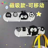 Dễ Thương Từ Tính Tủ Lạnh Miếng Dán Móc Hoạt Hình Nhà Bếp Không Lỗ Hàng Móc Lối Vào Cửa Treo Tường Đa Năng Kệ