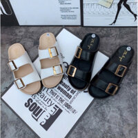 (ĐẾ TRẤU) Dép nữ quai ngang đế trấu cao cấp có điều chỉnh quai cài