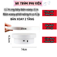Đế trưng bày bàn xoay điện size 14cm ,20cm, 25cm để chụp ảnh, bàn xoay phát sóng trực tiếp