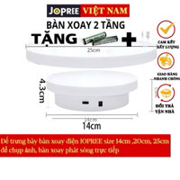 Đế trưng bày bàn xoay điện JOPREE size 14cm ,20cm, 25cm để chụp ảnh, bàn xoay phát sóng trực tiếp