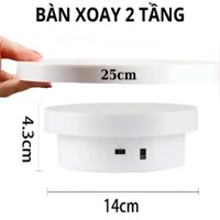 Đế trưng bày bàn xoay điện size 14cm ,20cm, 25cm để chụp ảnh, bàn xoay phát sóng trực tiếp