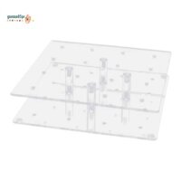 Đế trưng bày bánh Acrylic, Giá đỡ kẹo mút vuông trong suốt 16 lỗ cho đám cưới Vòi hoa sen cho bé Kỷ niệm sinh nhật Dễ sử dụng
