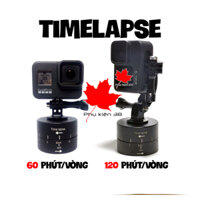 ĐẾ XOAY 360 HẸN GIỜ 60 PHÚT VÀ 120 PHÚT QUAY VIDEO TIMELAPSE CHO DSLR, GOPRO - Sjcam, ĐIỆN THOẠI