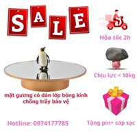 Đế xoay, bàn xoay trưng bày sản phẩm thích hợp quay video, chụp ảnh, livestream quay 360⁰ + tặng kèm pin