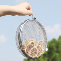 Đề xuất của cửa hàng #304 hàng tồn kho lưới thép không gỉ giỏ lưới tròn hộp lưới sấy gia dụng cá khô hoa trà lưới chống ruồi 2ff