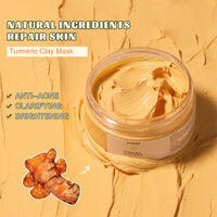 Đề xuất cửa hàng # Có hàng mặt nạ bùn đất sét kaolin và nghệ 120g, phục hồi curcumin, làm săn chắc da mặt, mờ nếp nhăn khô, mặt nạ bùn có thể bôi 2ff