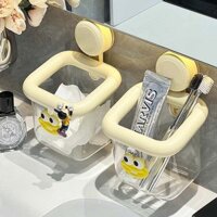 Đề xuất cửa hàng # Có hàng [Chất liệu dày] Hộp lưu trữ hút chân không, giá treo khăn mặt tái chế, gắn tường cho nhà vệ sinh, phòng tắm, chậu rửa, phòng tắm 3ff