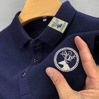 [Đề xuất của Jenny][100% Square Cotton] Áo thun nam polo dài tay Áo Thun Nam Thêu Dễ phối thời trang cao cấp thường ngày