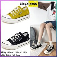 [Deal Hời] Giày thể thao nữ vải canvas cao cấp fullbox cổ thấp, giá học sinh sinh viên