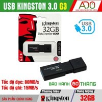 [DEAL HOT] USB Kingston 32GB – USB 3.0 – DataTraveler 100G3 – CHÍNH HÃNG – Bảo hành 5 năm