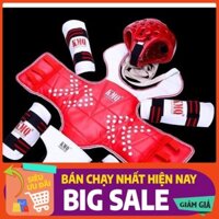 [Deal Khủng] Giáp bảo hộ thi đấu 2 mặt Taekwondo - KMQ Full size