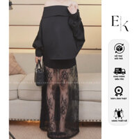 [DEAL MỞ BÁN] Chân váy ren Kendall dáng suông hoạ tiết xuyên thấu - ENKA VIETNAM