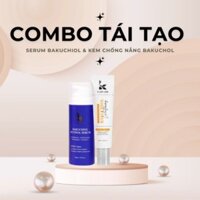 DEAL SỐC -COMBO 2 HỘP -SERUM &Kem chống nắng nâng tone kiềm dầu Bakuchiol 50ml, kem chống nắng vitamin B3 căng bóng