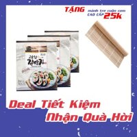 DEAL TIẾT KIỆM Mua 3 gói lá kim cuộn cơm loại 20 g 10 lá tặng mành tre cuộn, đồ ăn vặt Hàn Quốc, hàng tốt Bảo Khanh