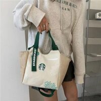[Deal] Túi mua sắm bằng vải Canvas di động Starbucks Túi đựng hộp cơm trưa