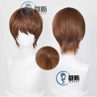Death Notes Night God Moon Wig Cos Trung Học Master, Da Đầu Nâu Đa Năng, Mạng Nội Bộ Cao Cấp