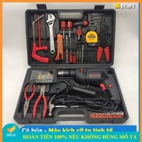 Deca - Bộ máy động lực khoan tường, khoan gạch, khoan gỗ, khoan sắt, sửa chữa đa năng 103 chi tiết - Máy Đen