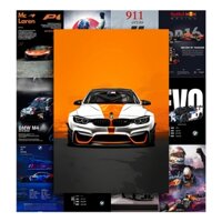 [DECAL] A4 In Màu - Set 50 Tờ Poster Giấy Dán Tường - HÌNH XE ĐUA - Decor Trang Trí Nhà | MS: 111459