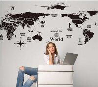 Decal bản đồ vòng quanh thế giới