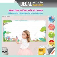 Decal Bảng Dán Tường Bút Lông Hoạt Hình Dễ Thương Cho Bé, An Toàn Chất Lượng Cao 120x60cm TVDC DTB-010