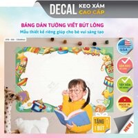 Decal Bảng Dán Tường Bút Lông Hình Đồ Chơi Dễ Thương An Toàn Cho Bé Kích Thước 90x60cm DTB-026 Decal24h