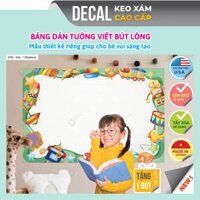 Decal Bảng Dán Tường Bút Lông Hình Đồ Chơi Dễ Thương An Toàn Cho Bé 90x60cm TVDC DTB-026