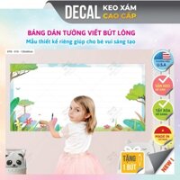 Decal Bảng Dán Tường Viết Bằng Bút Lông, Decal Bảng Dán Tường Hoạt Hình Dễ Thương Cho Bé Kích Thước 120x60cm DTB-010