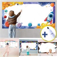 Decal bảng dán tường, viết bằng bút lông, kích thước 120x60cm, Nhiều mẫu thiết kế đẹp decal cho bé, DTB-A04 Decal24h