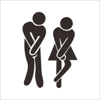 Decal bảng hiệu toilet - nam nữ màu đen, dán tường, trang trí cửa phòng tắm, toilet đẹp lạ mắt TPHCM