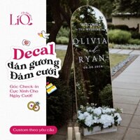 Decal chữ dán gương - Mirror Wedding - Làm theo yêu cầu riêng