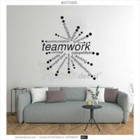 Decal chữ Successful teamwork dán văn phòng