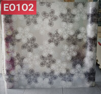 Decal dán kính hoa 5 cánh trắng đen