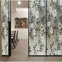 Decal dán kính mờ hoa cúc trắng - decal dán kính phòng ngủ - phòng khách - khách sạn - DEcal Binbin DK54 - 45cmx5m