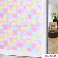 DECAL DÁN KÍNH MỜ SẴN KEO MS45-DK05 - BÁN THEO 1M TỚI KHỔ 45cm