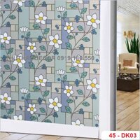 DECAL DÁN KÍNH MỜ SẴN KEO MS45-DK03 - BÁN THEO 1M TỚI KHỔ 45cm