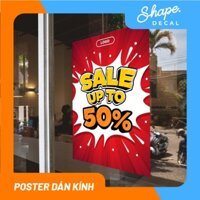 Decal Dán Kính Poster Sale - ảnh thật - chống nước