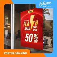 Decal Dán Kính Poster Sale - ảnh thật - chống nước