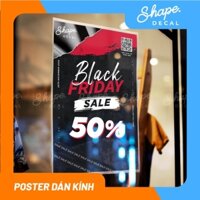Decal Dán Kính Poster Sale Black Friday - ảnh thật - chống nước