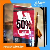 Decal Dán Kính Poster Sale Black Friday - ảnh thật - chống nước