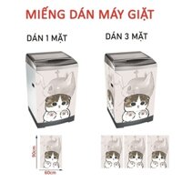 Decal dán máy giặt MÈO BUỒN - tủ lạnh mini