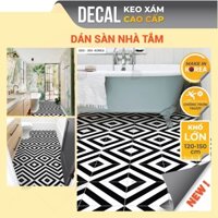 Decal dán nền nhà tắm chống trơn trượt, giấy dán giả gạch nhà tắm loại dày Made in KOREA Size lớn Decor24h DDS-304